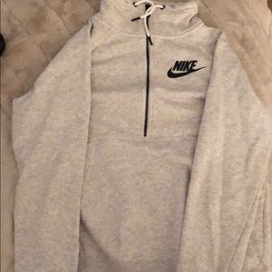 Heathered gray nike 1/2 zip